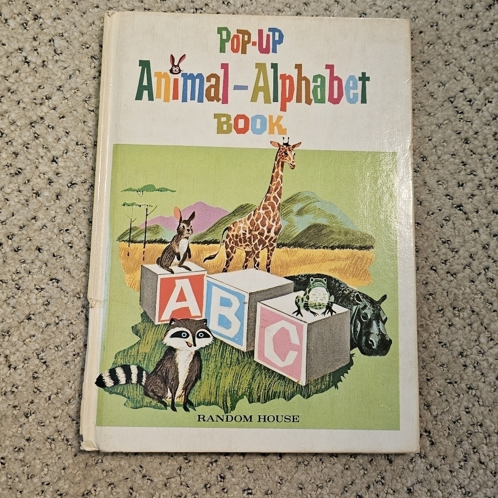 Random House Pop-Up Animal Alphabet Book Vintage 70's Collectible